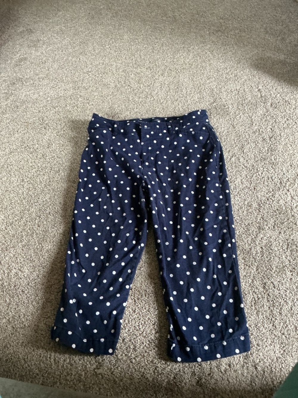 Navy & White polka dot St. John’s Bay Sz14 Capri